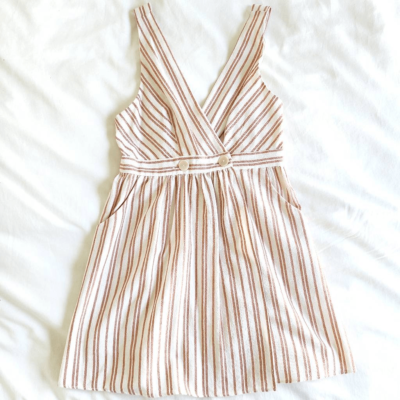 zara striped mini dress Zara Grey & White Striped Mini Dress by Zara