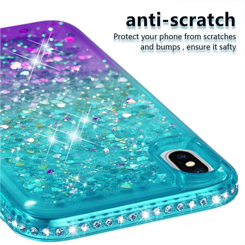 For iPhone X/XS/XS MAX Bling Sparkly Flowing Liquid Floating Soft TPU Girls Case - Picture 22 of 25