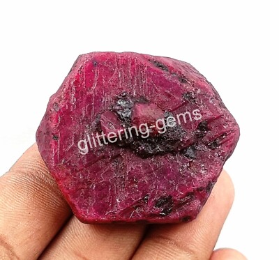 360CT+ Natural Red Ruby Chakri Rough Gemstone IGL Loose Gem