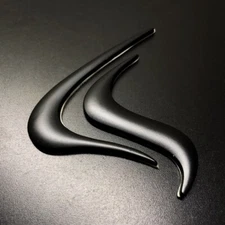 A Set Black Flam Flamboyance Badge Modified For EVO Car Body Side Sticker Emblem