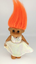 Tracey Troll Doll Russ Orange Hair 7 inch Vintage 1990s