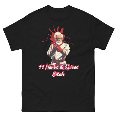 Col Sanders Tekken-KFC T-shirt | 11 Herbs & Spices B*tch | Custom Gamer Tee 