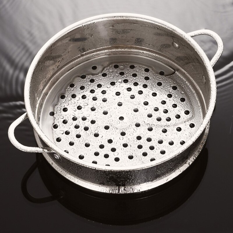 Stainless Steel Steaming Rack with Handle Basket Kitchen Cooking Tool