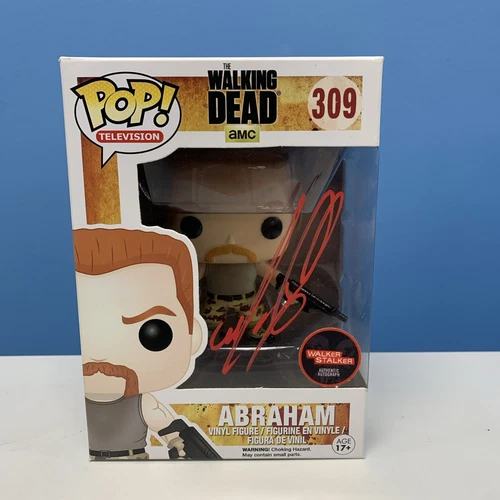 Funko Pop 309 Abraham signed by Michael Crudlitz At Walker Stalker Con Rare