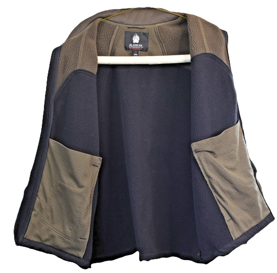 EUC Alaskan Hard Gear Duluth Trading Company Fleece Lined Vest Men 2XL Softshell - Image 3 of 4