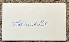Hal Woodeshick signed card - Astros Senators debut 1955 - smudge