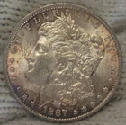 1887-o Morgan Silver Dollar Brilliant Uncirculated Toned