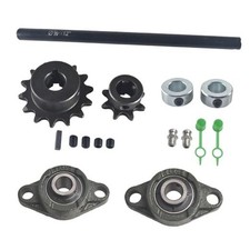 Jackshaft Sprockets with UCFL203 Pillow Block 5/8" X 12" 40 41 420 Chain