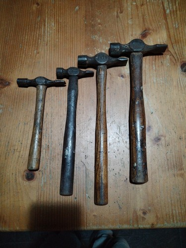 ⚡4 x JOB LOT VINTAGE CROSS PEIN PIN HAMMER SET SMALL MEDIUM LARGE TOOL BUNDLE - Picture 2 of 23