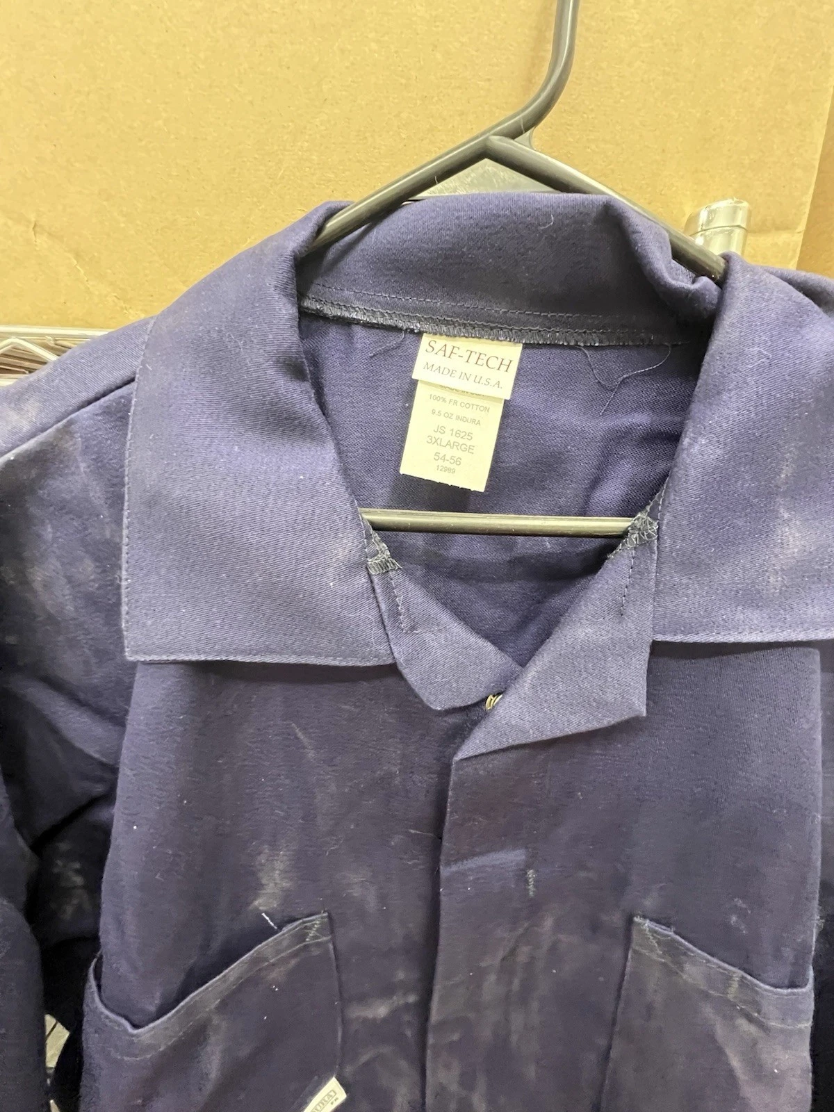 Saf-tech FR Coveralls Mens 3XL Blue Westex Indura Fire Resistance Zip NEW image 3