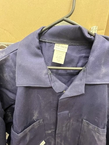 Saf-tech FR Coveralls Mens 3XL Blue Westex Indura Fire Resistance Zip NEW image 3