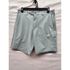 Member's Mark Mens Benton Slim Fit Shorts Green Polyester Blend Casual Size 34
