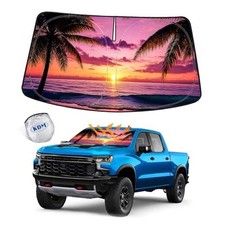 Sunset Beach Style Windshield Sun for 2019-2025 Chevy Silverado Sunset Beach