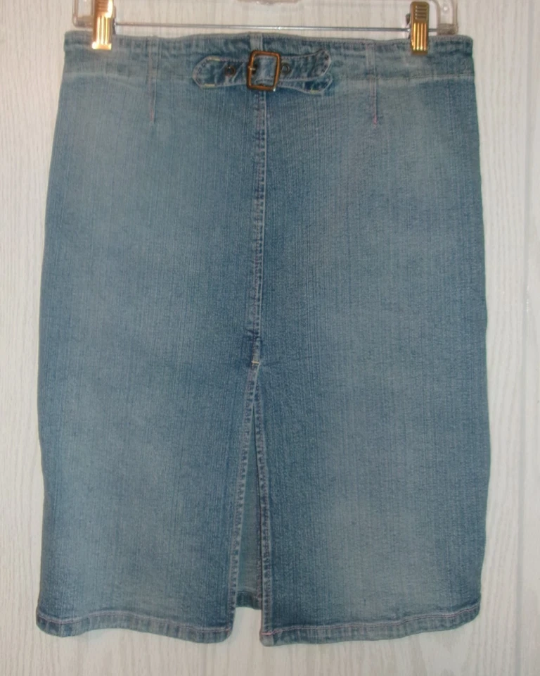 Blue Asphalt 5 JR. Vintage Denim Pencil Skirt Pockets Mild Distress EUC - Image 4 of 4