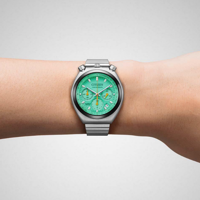 Citizen TSUNO CHRONO AN3660-73X Bullhead Retro Green Dial Men's