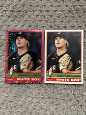 🪶2025 Topps Heritage Jonathan Cannon #323 Chrome Pink Sparkle Refractor & Base