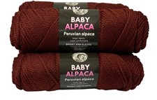 5 Baby Alpaca Peruvian Skein Maroon 95 Acrylic 5 Warm 154 Yards