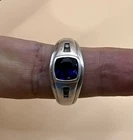 Vintage 925 Sterling Silver Blue Stone Ring / Size 11