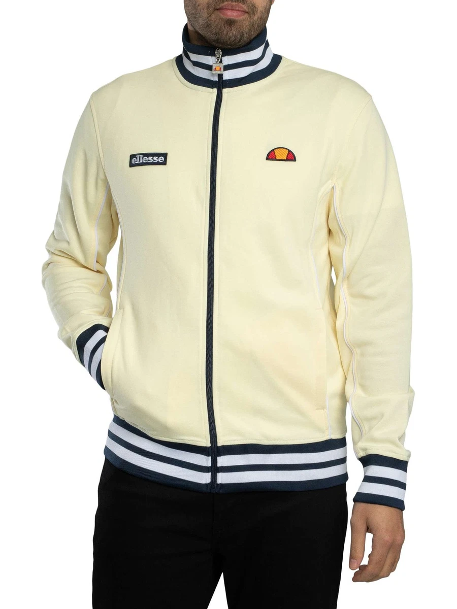 Sweat à Capuche Vintage Ellesse Années 90 | Jaune | Taille M | Polaire | Neuf Avec étiquettes