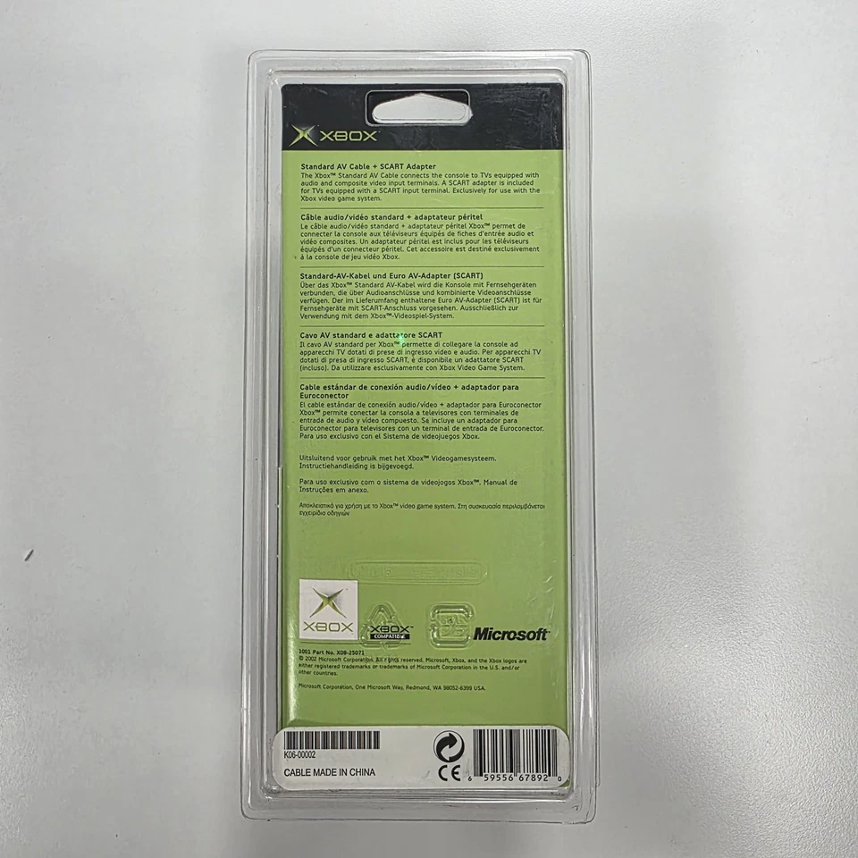 Microsoft Xbox Origial Standard AV Cable + SCART Adapter Accessory New & Sealed - Image 3 of 4