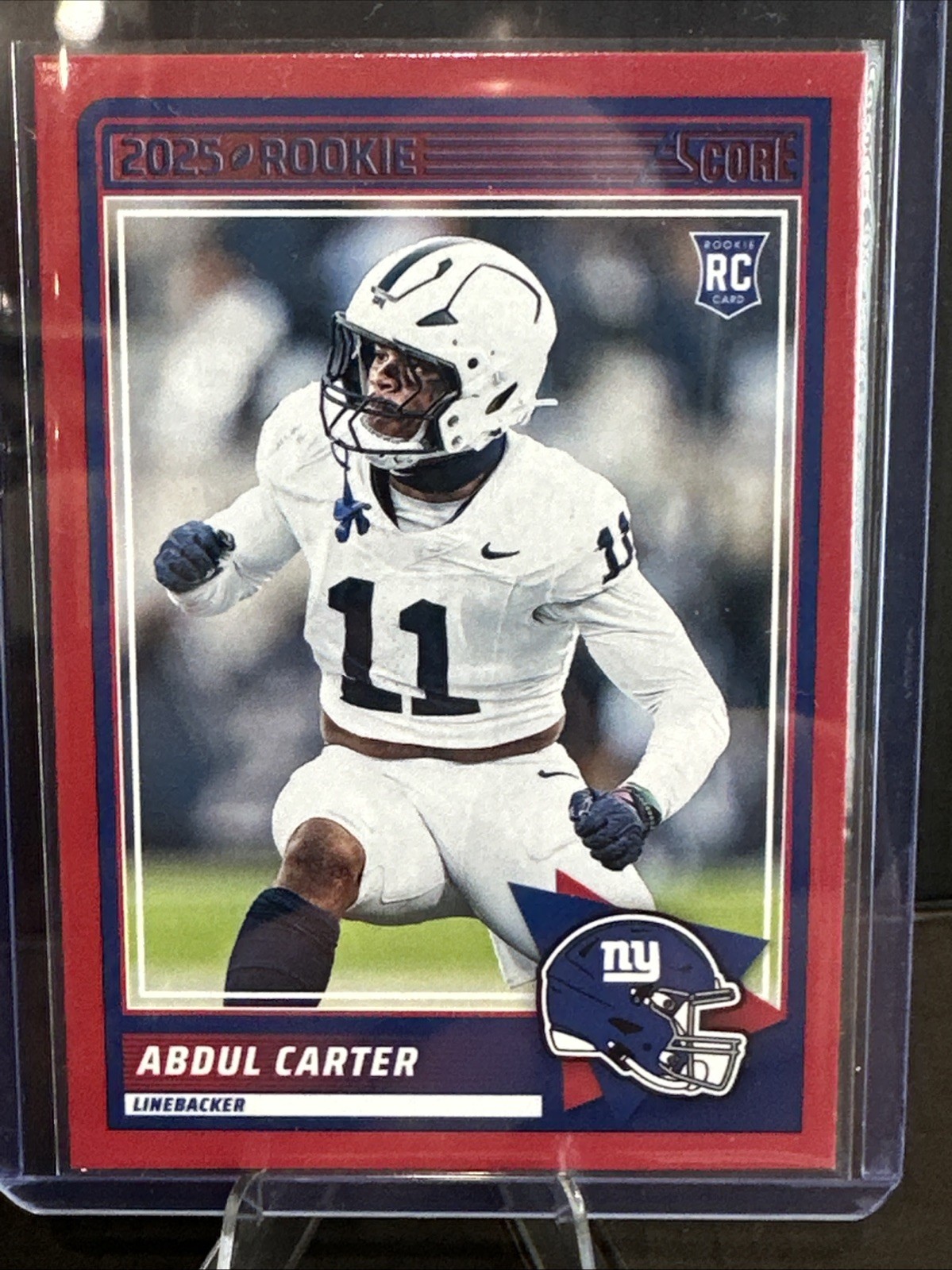 2025 Score Rookies Abdul Carter #16 Red (RC) Rookie New York Giants Penn State