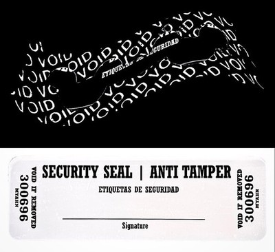 500pc Tamper Evident Security Seal Stickers 3x1 Random Serial Numbers NEW