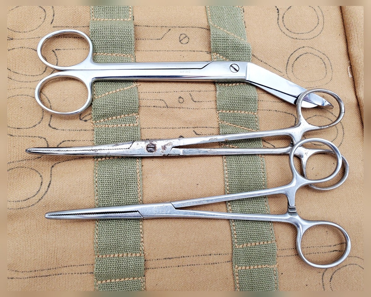 WW1 WW2 Antique Surgical Medical Tool Instrument Set Field Gear