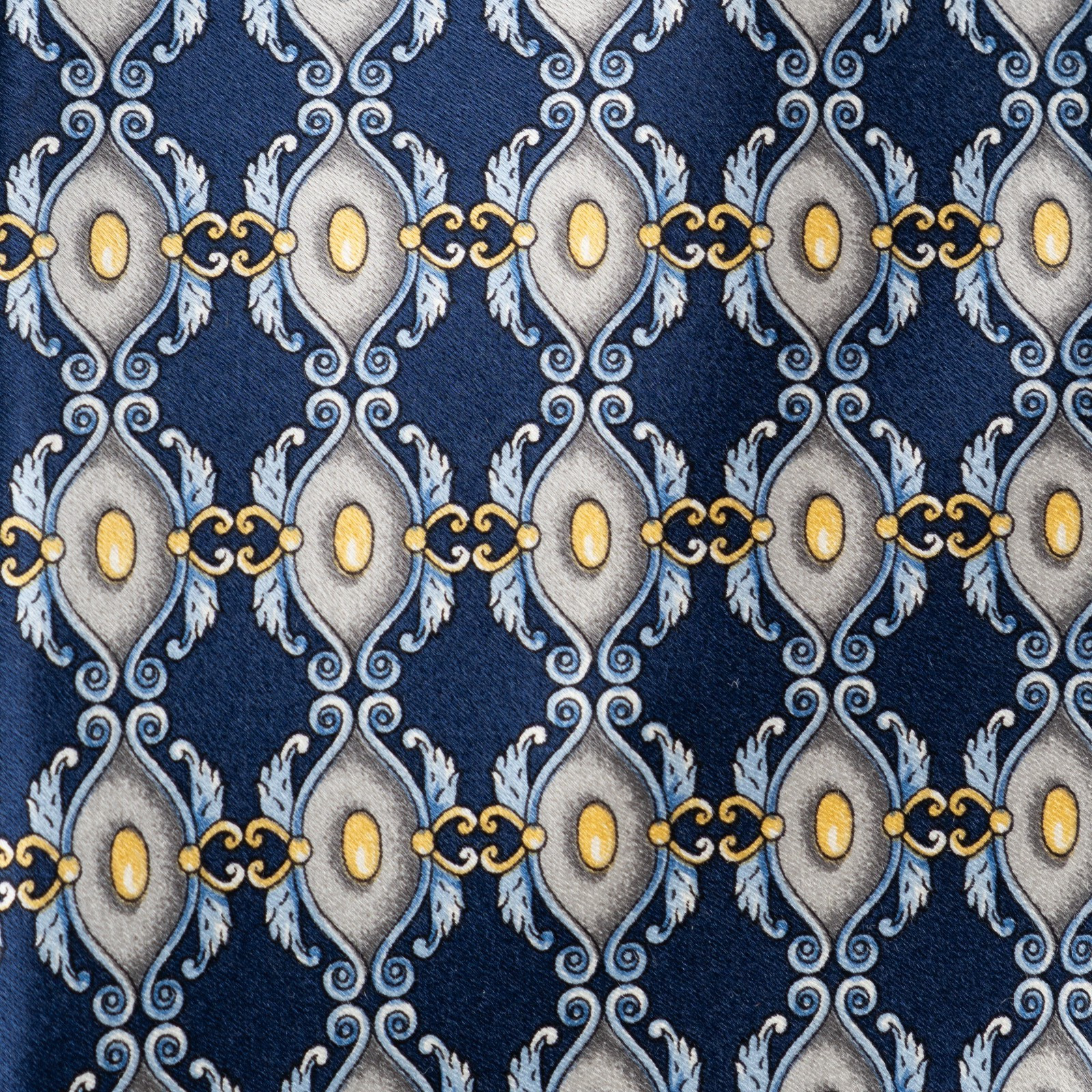 Zilli Pattern Great 465$ ZILLI Geometric Pattern Pure Silk Tie Midn… - Gem