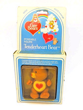 Vintage 1984 Care Bears Tenderheart Bear Poseable Figure New Made Hong Kong HTF