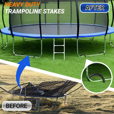 12" Trampoline Stakes Anchors High Wind Heavy Duty U Shaped Stakes for the Gr...