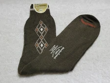 NEW VINTAGE RICHMAN BROTHERS ARGYLE MENS SOCKS BROWN 100% COTTON ROCKABILLY 13