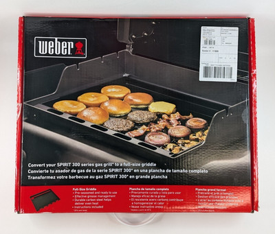 Weber Spirit 300 Series Full-Size Griddle 6787 - Carbon Steel, Black - NEW