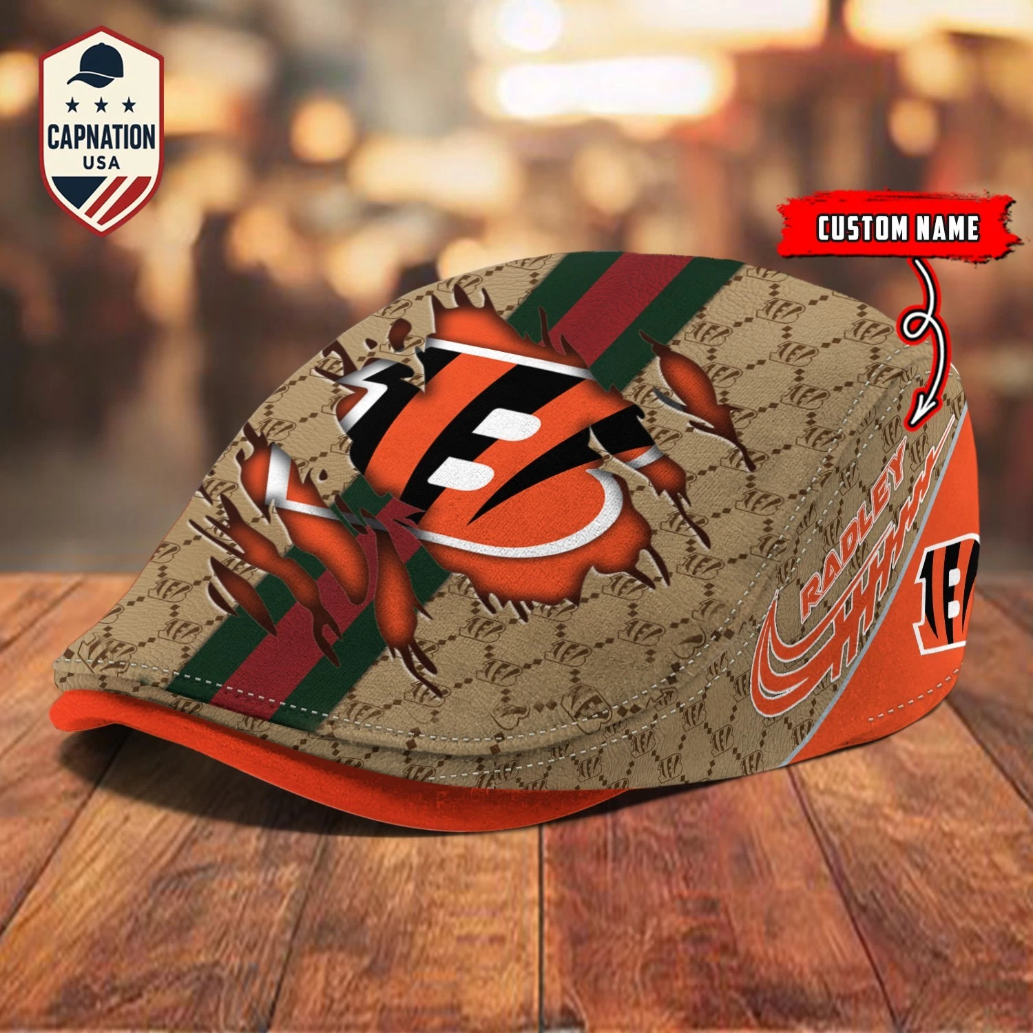 Cincinnati-Bengals Jeff Cap football Newsboy Cap Golf Cap Driving Gift for Men