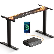 OffiGo Standing Desk Frame with Dual Motor, Electric Height Adjustable Desk L...