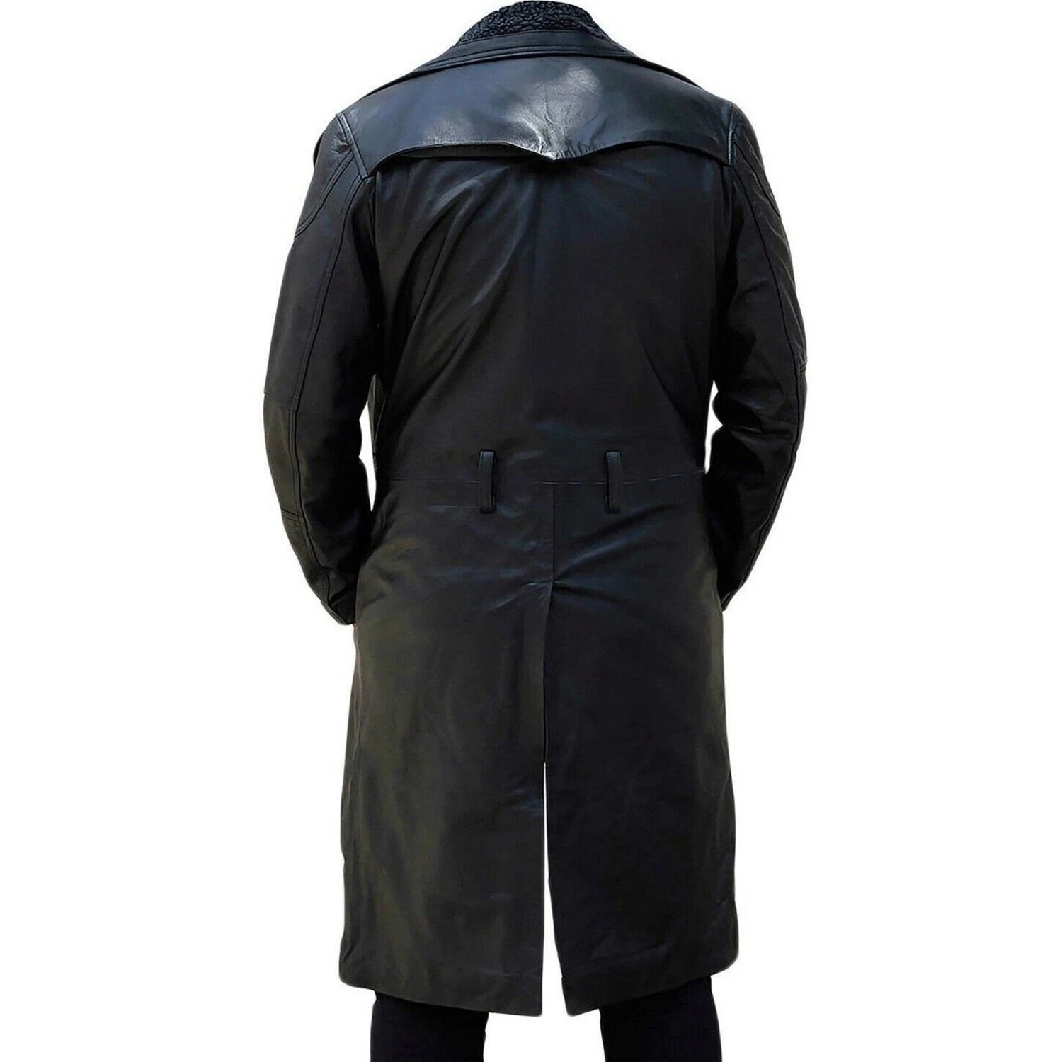 Mens Ryan Gosling Blade Runner 2049 Officer K Real Lambskin Black Leather Jacket - product detail image 3