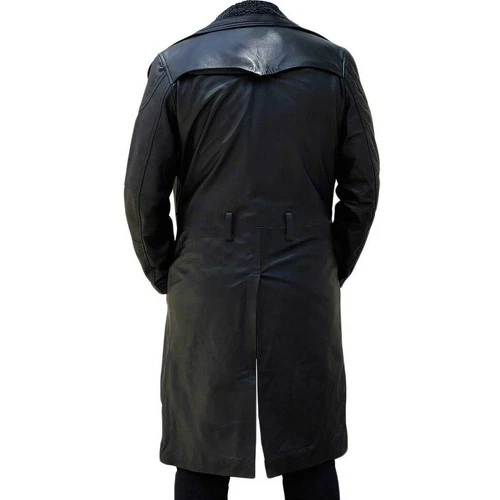 Mens Ryan Gosling Blade Runner 2049 Officer K Real Lambskin Black Leather Jacket image 3