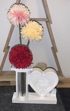 Deko  Vase mit Reagenzglas aus Keraflott Dekoartikel Geschenk Handmade