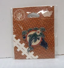 Vintage Miami Dolphins Logo Florida Outline Football NFL Enamel Collector Pin