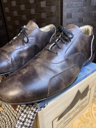 Stefano Bemer Museum Steel Driving Oxford Sz Us 11.5 EU 45 Wood Box Shoe Bags - Picture 4 of 24