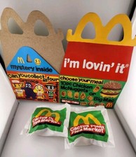 Cactus Plant Flea Market Mcdonalds Adult Happy Meal Box and 2 Toys Cactus Buddy