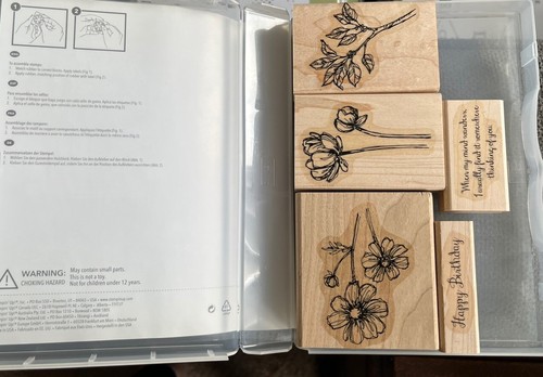Stampin' Up “Bloom With Hope” Stamp Set 133949 Wood Mounted Stamps Floral - Picture 3 of 3