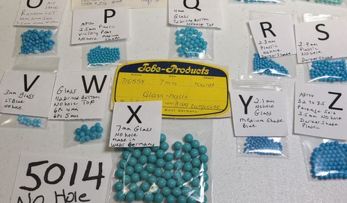 Vtg No Hole 1mm 2mm 3mm + Turquoise Color Bead Rhinestone Jewelry Repair 5014 - Picture 4 of 32