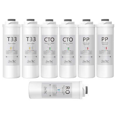 SimPure WP-400GPD Tankless Reverse Osmosis Water Filter System+1 Year Filters