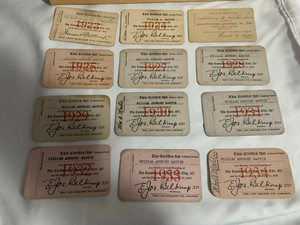 Knights Templar - The Consistory Of New York City , 32. Dues cards 1923 - 1934