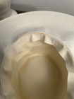 Vintage Creamy White Womens  Wide Brim Hat Size M 20” Circumference — photo 9