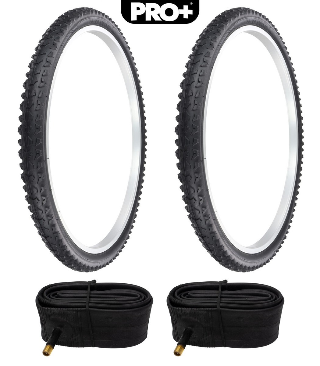 Lot De 2 Pneus VTT PRO+ 26x1.95 Noir – Knobby Mountain Raider, Crampons