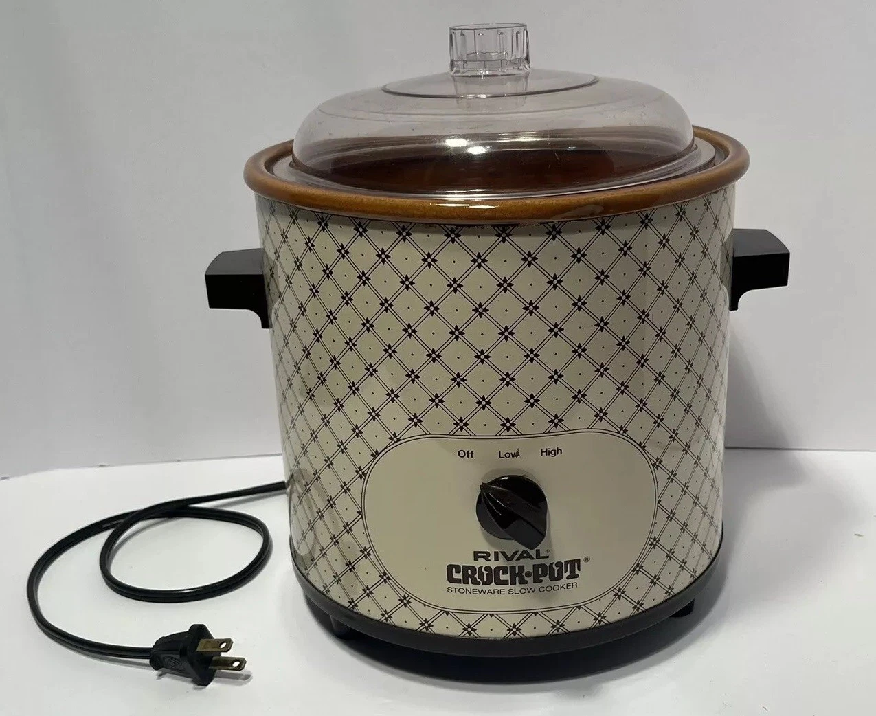 Vintage Rival 3.5 Quart Slow Cooker Crock Pot Model 3100P Tested Works With Lid