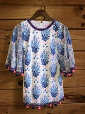 Lilly Pulitzer Jackelin Romper Sea Spray Gray Off Shore Sz 00 MSRP $278 Beach