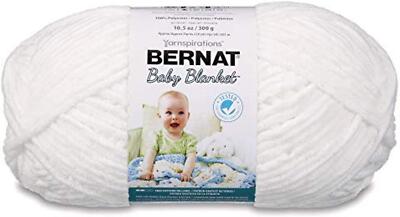 Bernat Baby Blankey Super Chunky Strick Garn Wolle 300g - 04005 Weiß