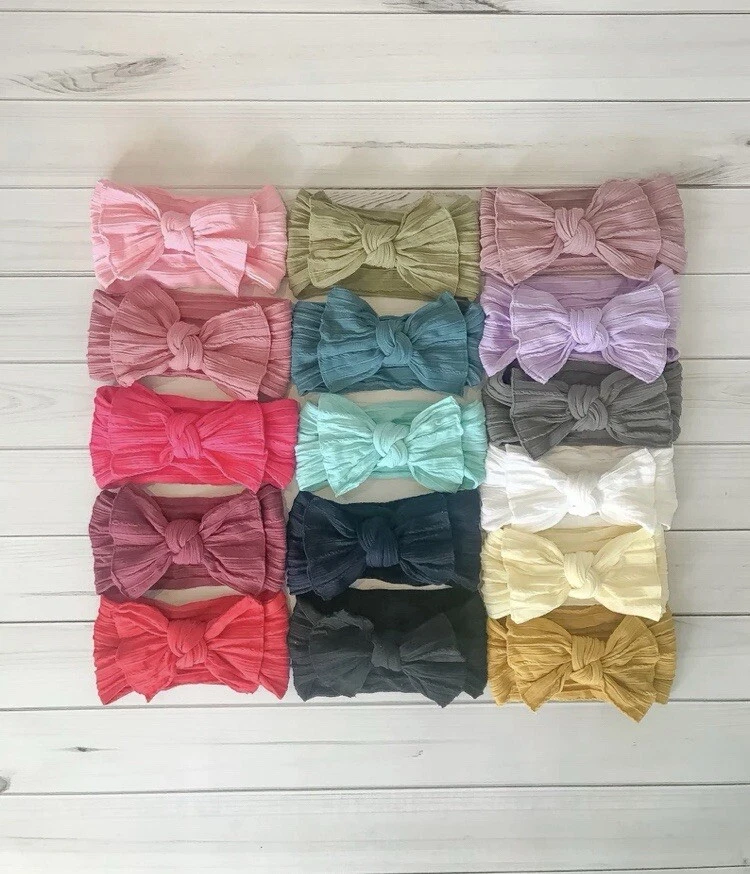 Lote de 50 diademas envolturas para lazos para el cabello, niñas pequeñas recién nacidas Foto 2 de 4